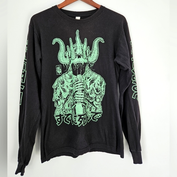 American Apparel Gothic Demon Long Sleeve - Size US M - Picture 1 of 7